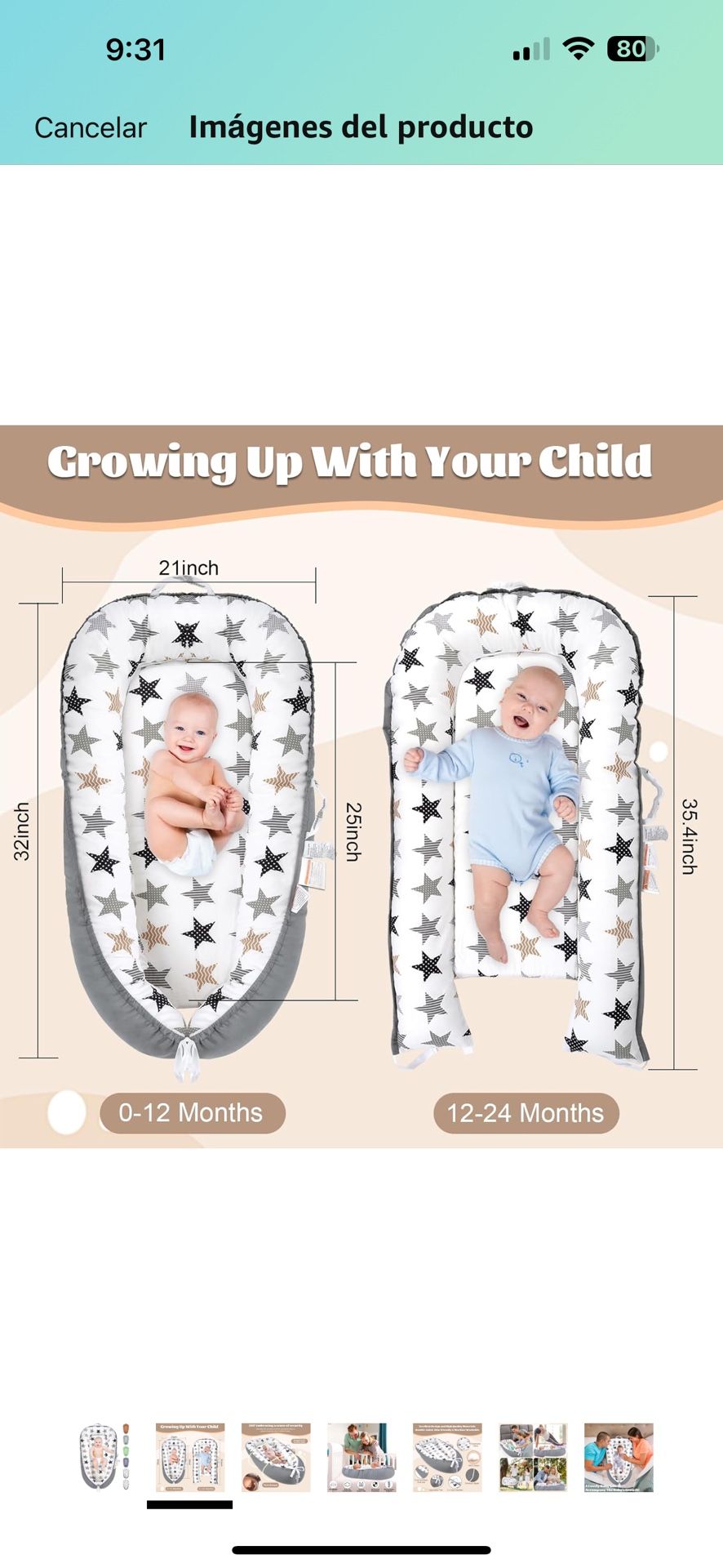 baby nest ,nido Para Bebé 100% Algodón