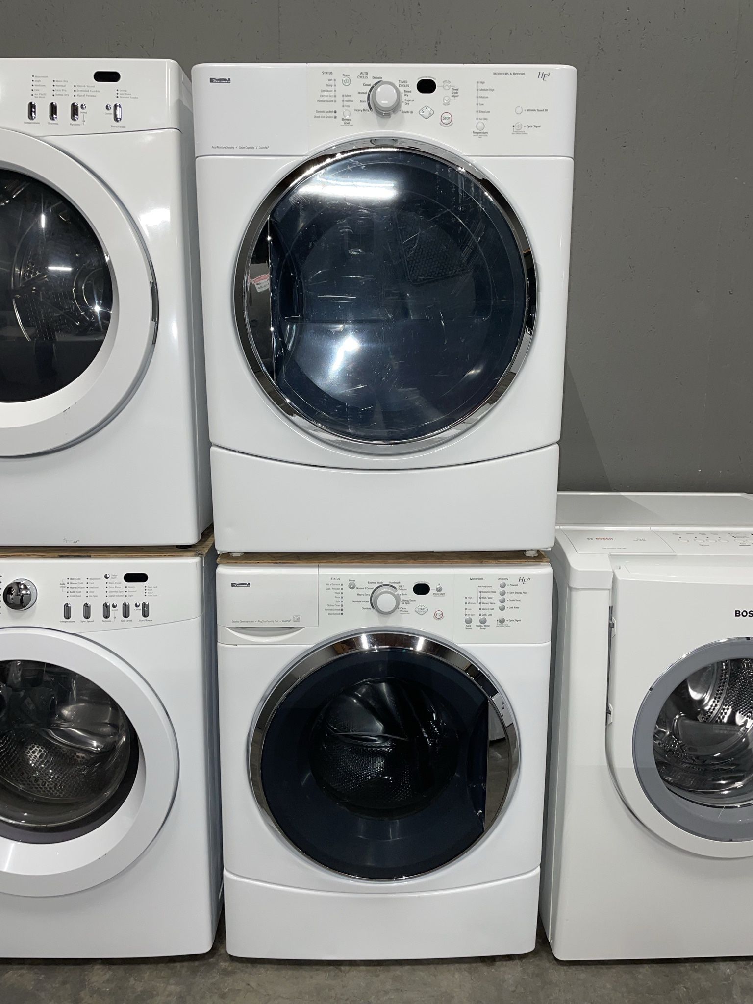 KENMORE STACKABLE WASHER DRYER ELECTRIC SET 