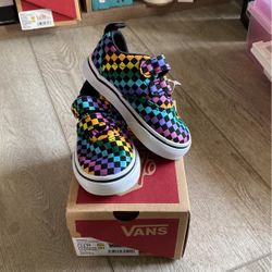 New Vans Rainbow Mini Checkers Doheny -5 Toddler (5T)