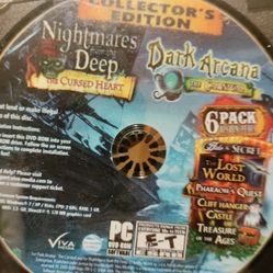 6 Pack Game Nightmares Deep, Dark Arcana , Lost World, Ect Pc Game 