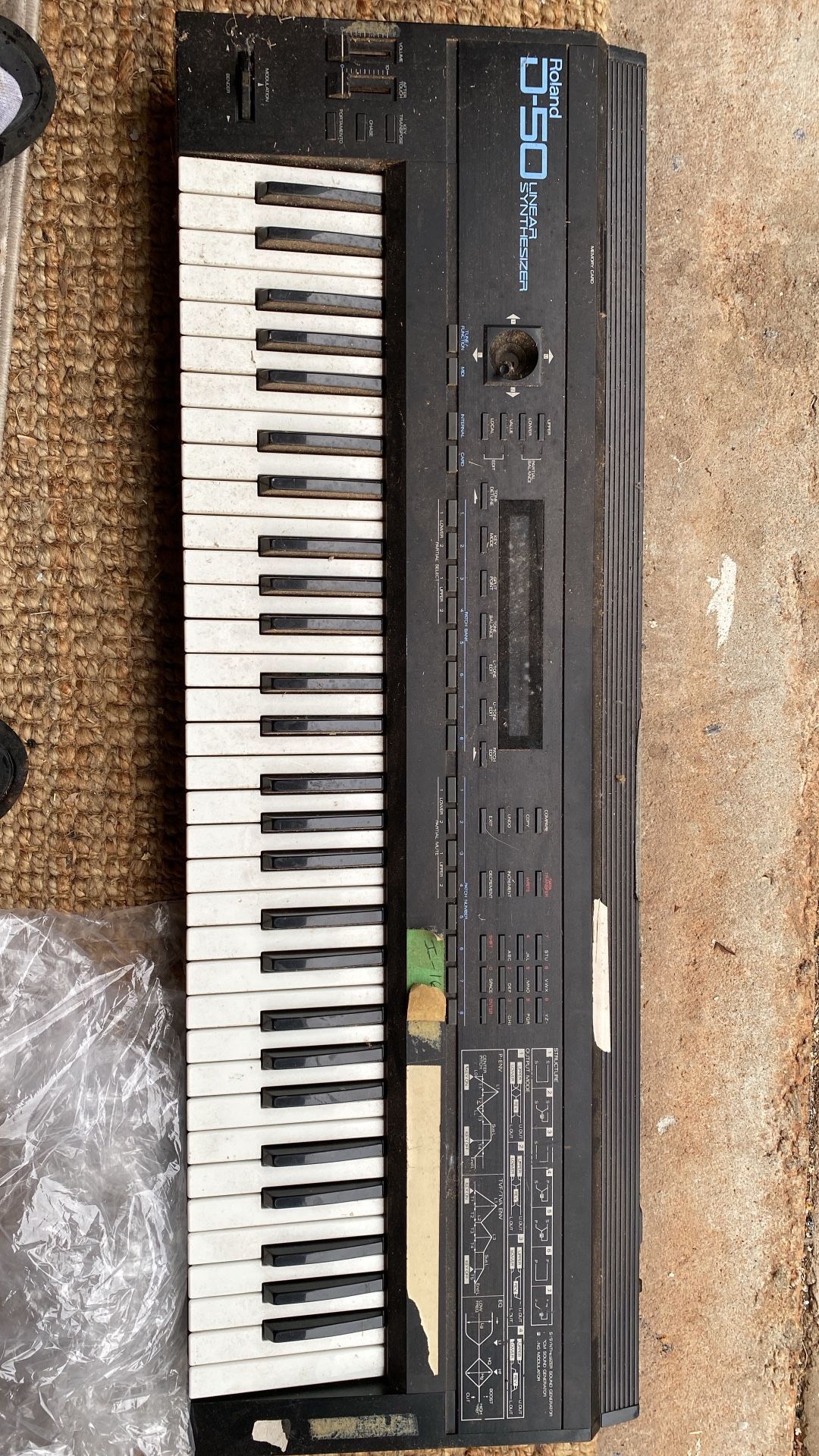 An actual keyboard played by the group called maze