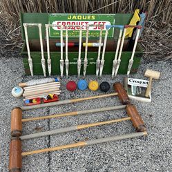 Vintage Abercrombie & Fitch Jaques of London Croquet Set