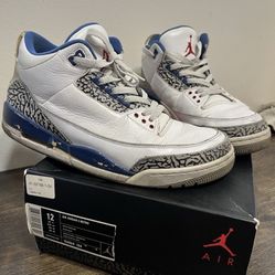 Men’s Mens Men Size 11 Air Jordan 3 Retro 2011 True Blue With Original Box OG NEED RESTORATION ROUGH SHAPE
