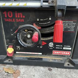 Craftsman 10-inch table saw