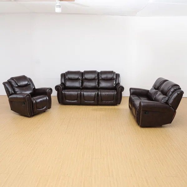 Clyburn 3 - Piece Faux Leather Living Room Sofa Set