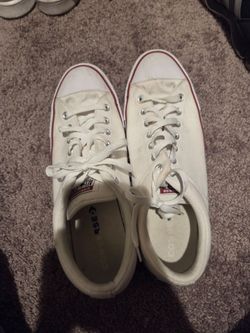 white low converse men's size 12.