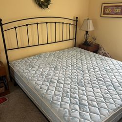  King-size Headboard and frame.  Box Spring & Mattress, If wanted,