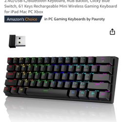 60% Wireless Keyboard And  Wired Mouse