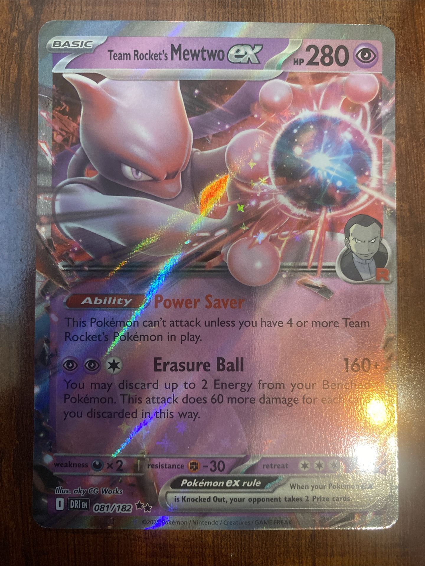 Pokemon Team Rocket’s Mewtwo EX 81/182 Ultra Rare Holo NM