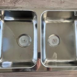 Ikea double stainless steel sink