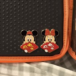 Mickey & Minnie Folding Fan Pins