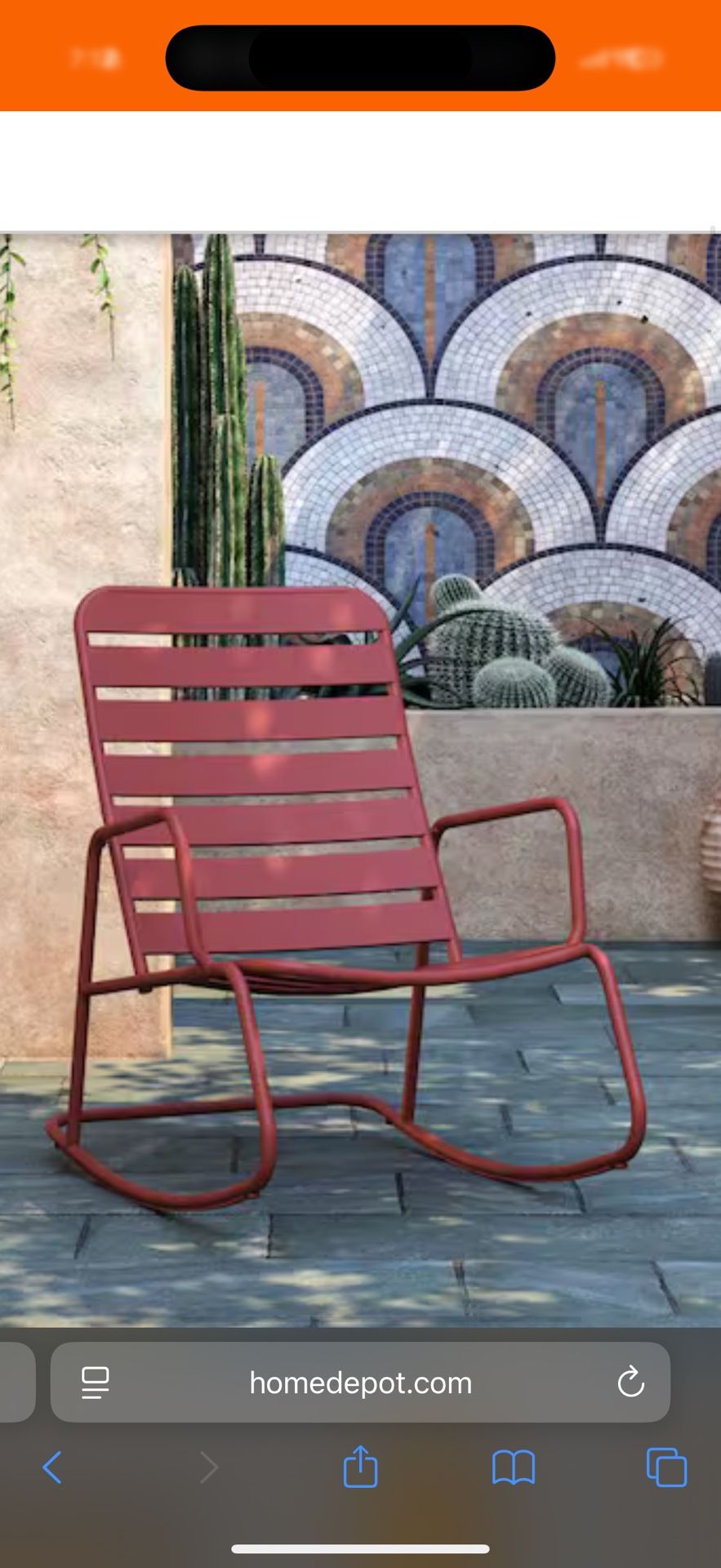 Outdoor Roberta Rocking Metal Chair Set by Novogratz