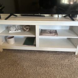 Tv Stand, Media Cabinet, White 