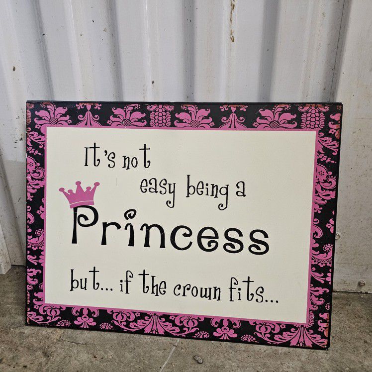 Princess Metal Sign