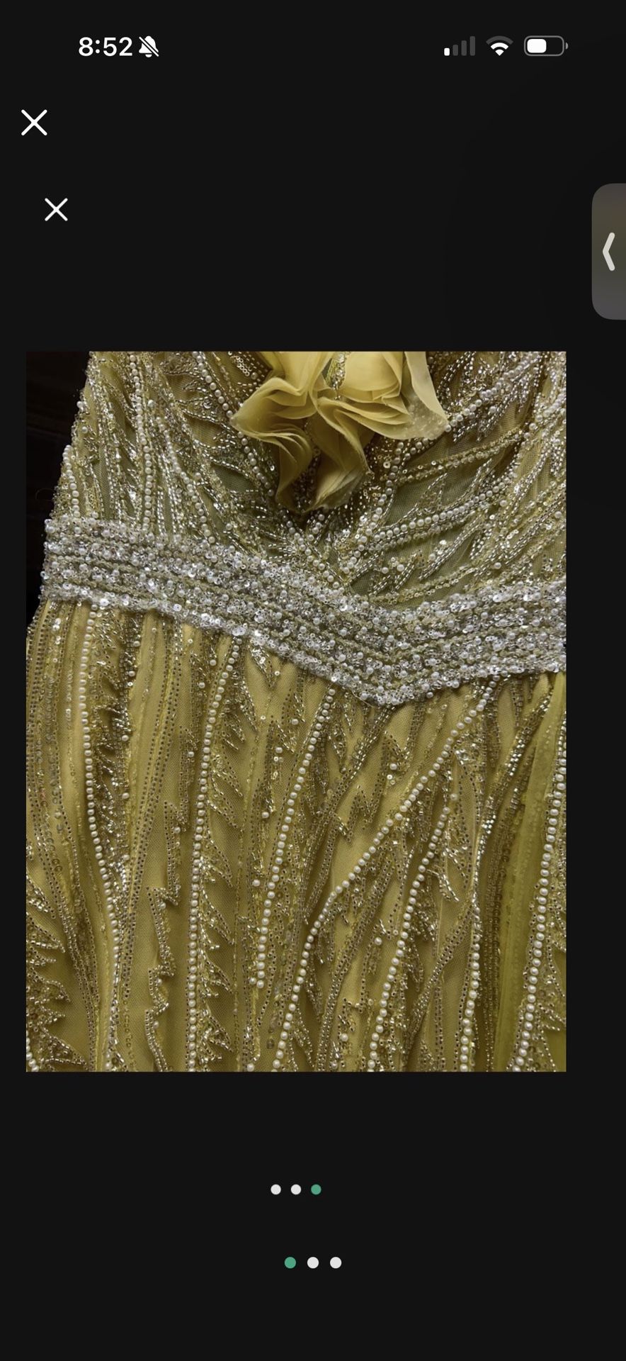 Yellow dress khazr doubt Size 8