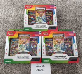 Pokémon TCG: First Partner Illustration Collection Series 1 NEW/SEALED x3