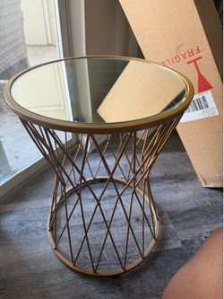 Gold side table