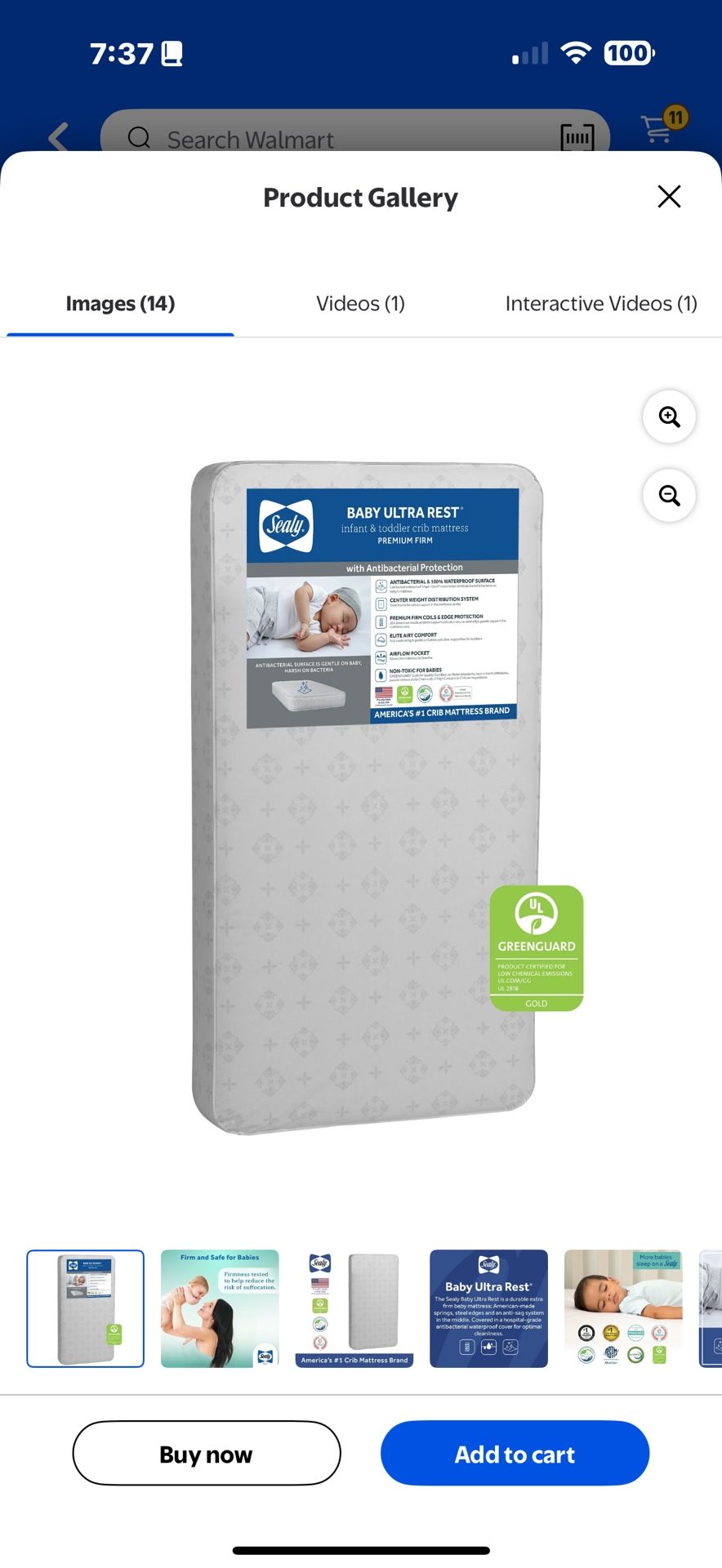 Toddler  Matress  / Frame 