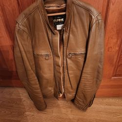 Mens Leather MC Jacket