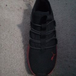 Red and Grey Puma shoes 