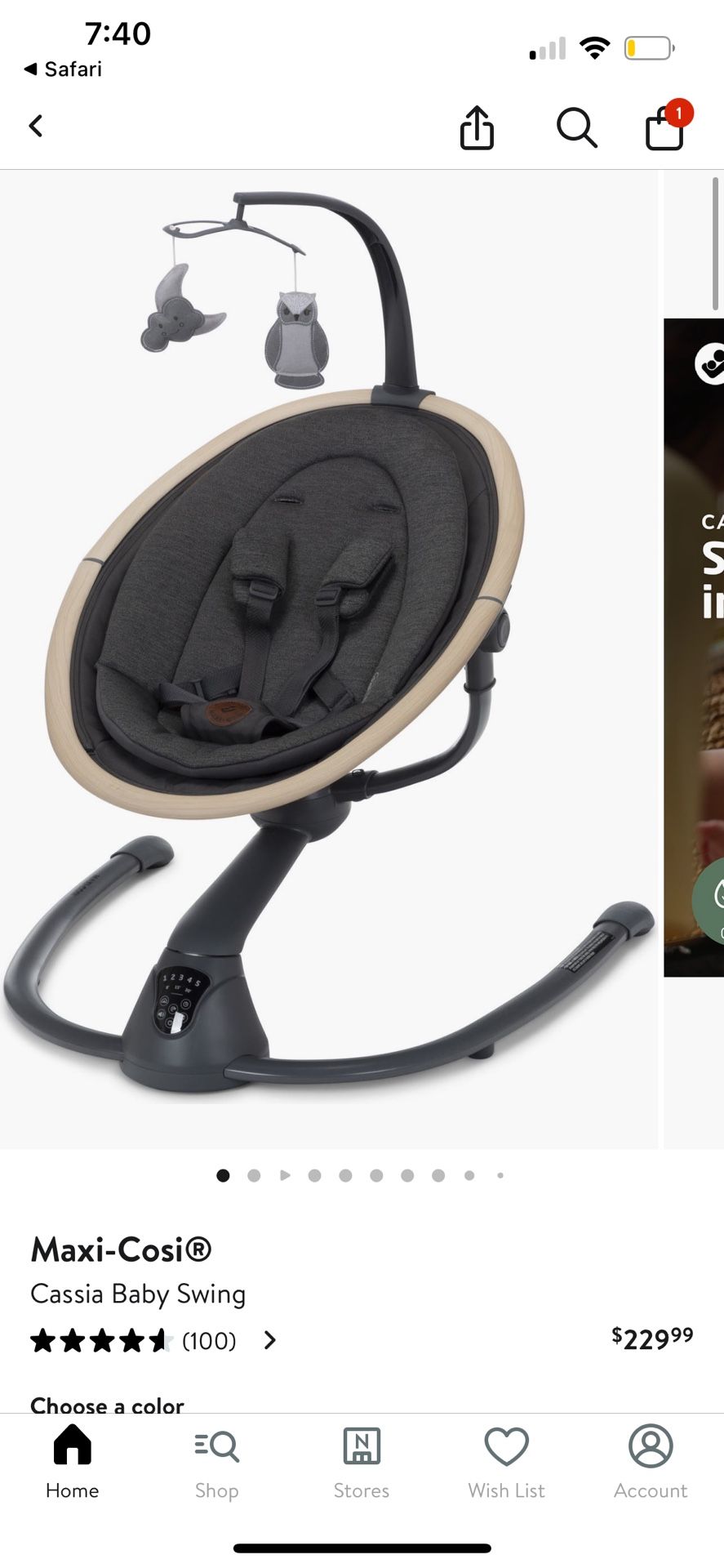 Maxi Cosi Baby Swing 