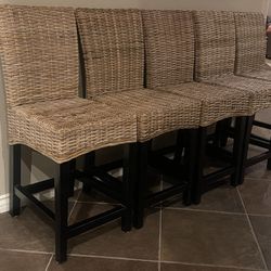 Counter Height Wicker Bar Stools