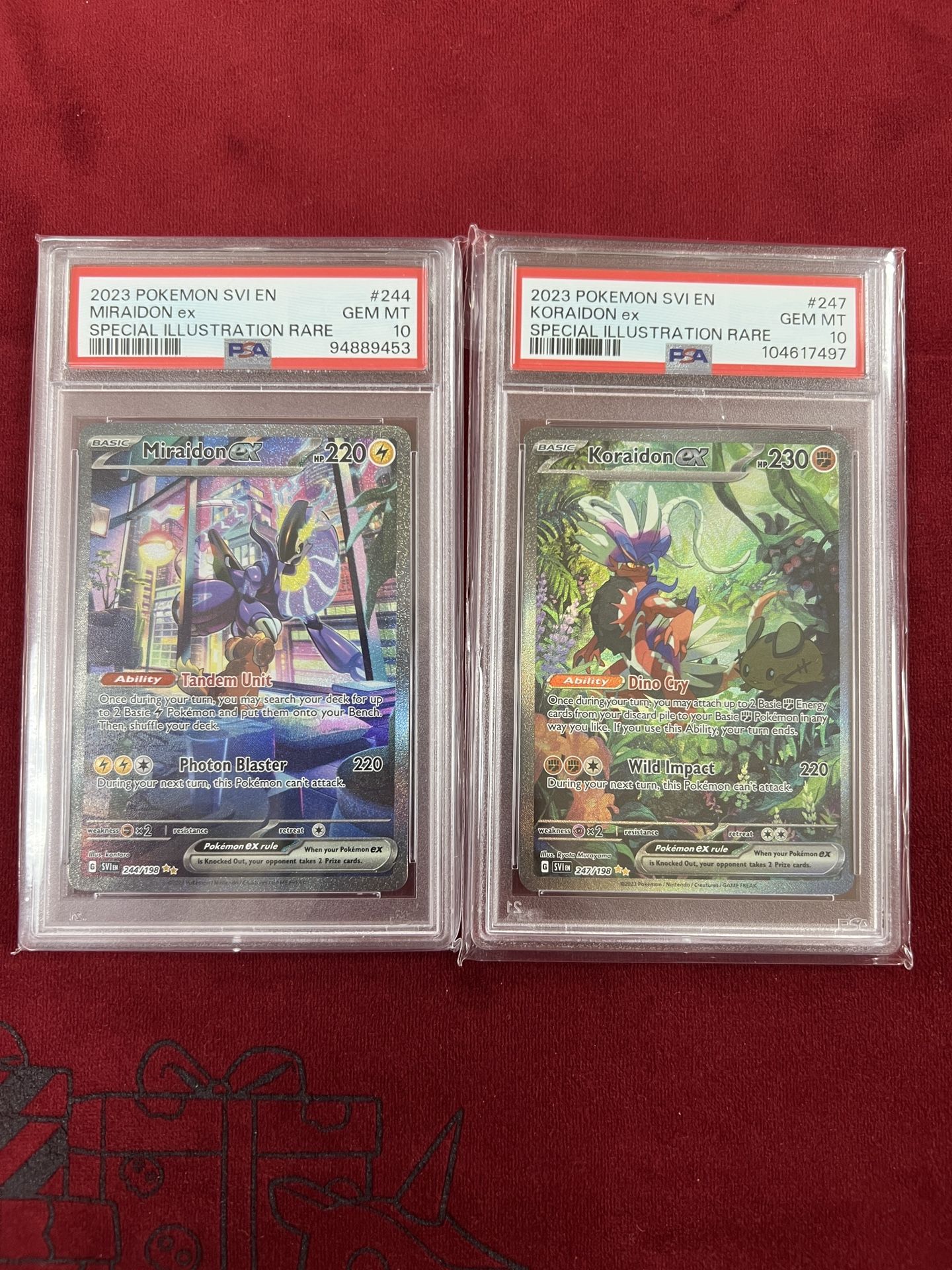 Miraidon & Koraidon Ex PSA 10 Graded Cards 