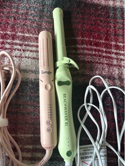 Beachwaver Curling Iron and Lange Flat Iron