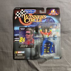 Winners Circle, Jeff Gordon 1998 NASCAR champion figure with collectible card