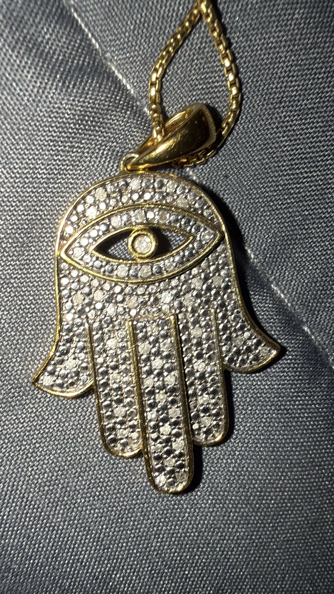14k Gold Third Eye Necklace