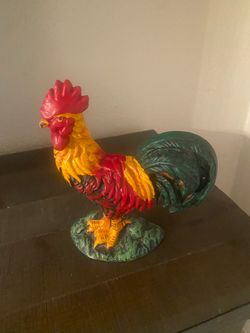 Vintage Cast Iron Rooster Door Stopper
