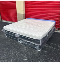12” King Plush Pillow Top Mattress Set $399 | Brand New