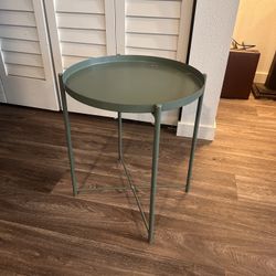 Green Metal Accent Table