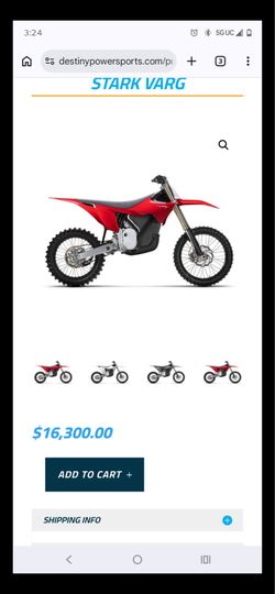 Stark varg electric dirt bike red