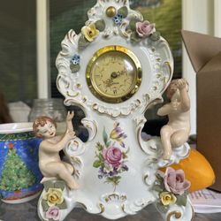 Sandizell German Bavaria Porcelain Mantle Clock
