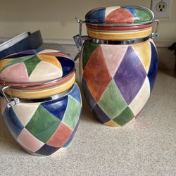 Vintage Tabletops Unlimited CARNIVAL Canister Hand Painted Collection