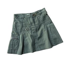 A Z Welk Y2K Stylish Green Skirt with Pockets