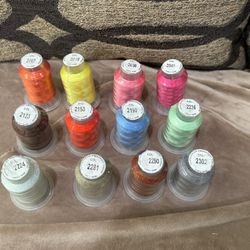 #1 Embroidery Thread  12 Colors 