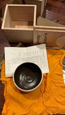 Japanese Sheep Matcha Chawan with Box - Tokusawa Moritoshi Karatsu-Yaki, Est. 1990