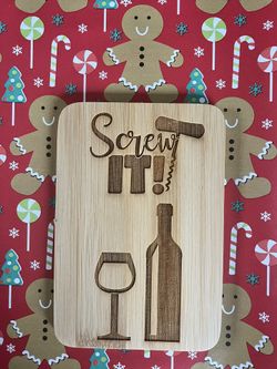 Screw It Wine Themed Board Christmas Gift