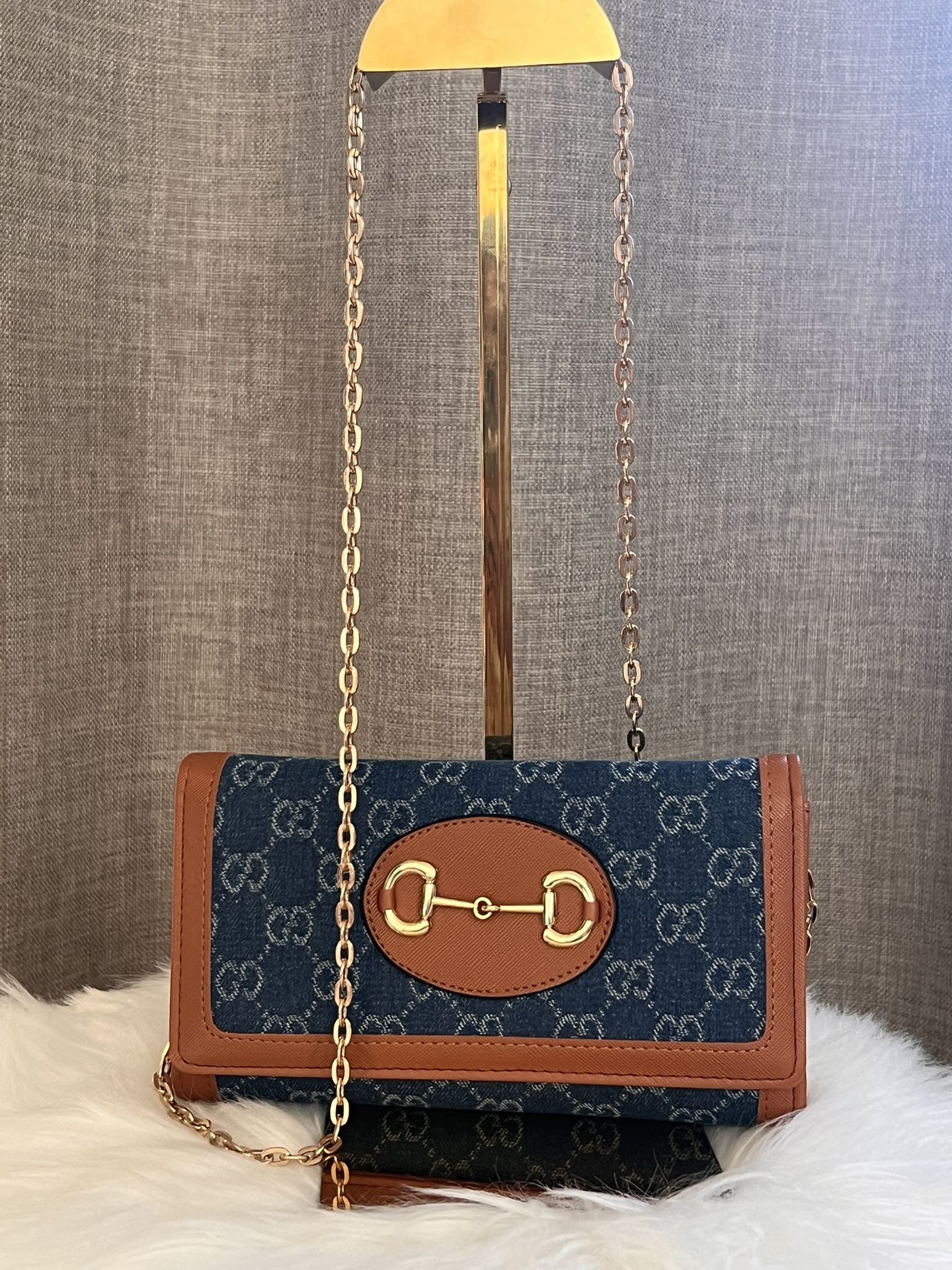 Denim GG Wallet On Chain New 