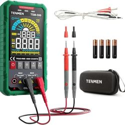 TSM-599 Smart Digital Multimeter, TRMS 6000 Counts, Voltage Tester, Volt Meter with NCV, DC/AC Voltage&Current, Resistance, Continuity, Diode, Capacit