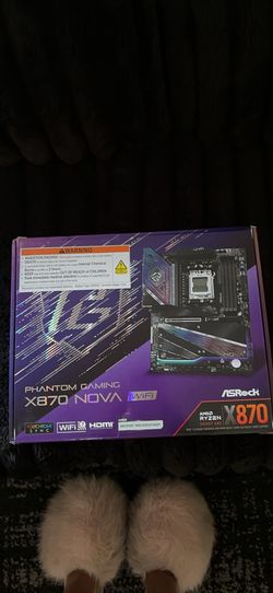 ASRock Phantom Gaming X870E Nova WiFi Socket AM5 AMD Ryzen X870 DDR5 DIMMs 8200 MHz 256 GB ATX Motherboard USB4