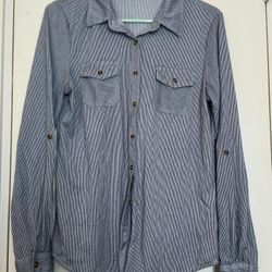 Classic Blue Striped Women's Shirt
