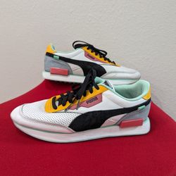 Puma Future Rider Play ‘White/Light Blue/Marigold Size 11.5 (29.5cm)