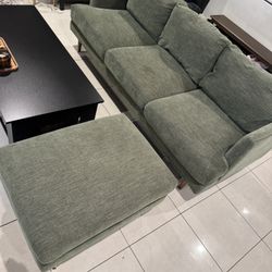 Living Spaces Sofa And Ottoman