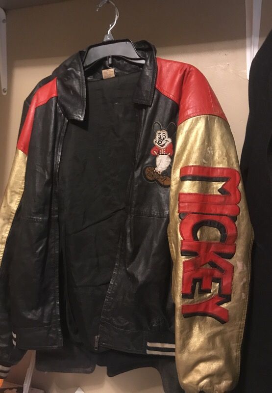 Old Mickey Mouse Disney Leather Jacket
