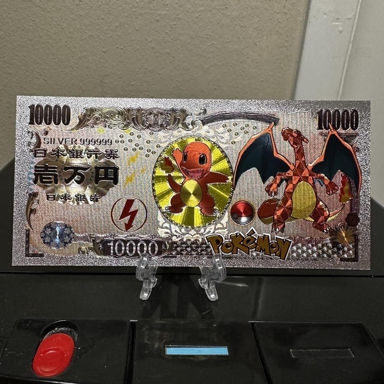 Silver Foil Plated Charizard Pokémon Banknote