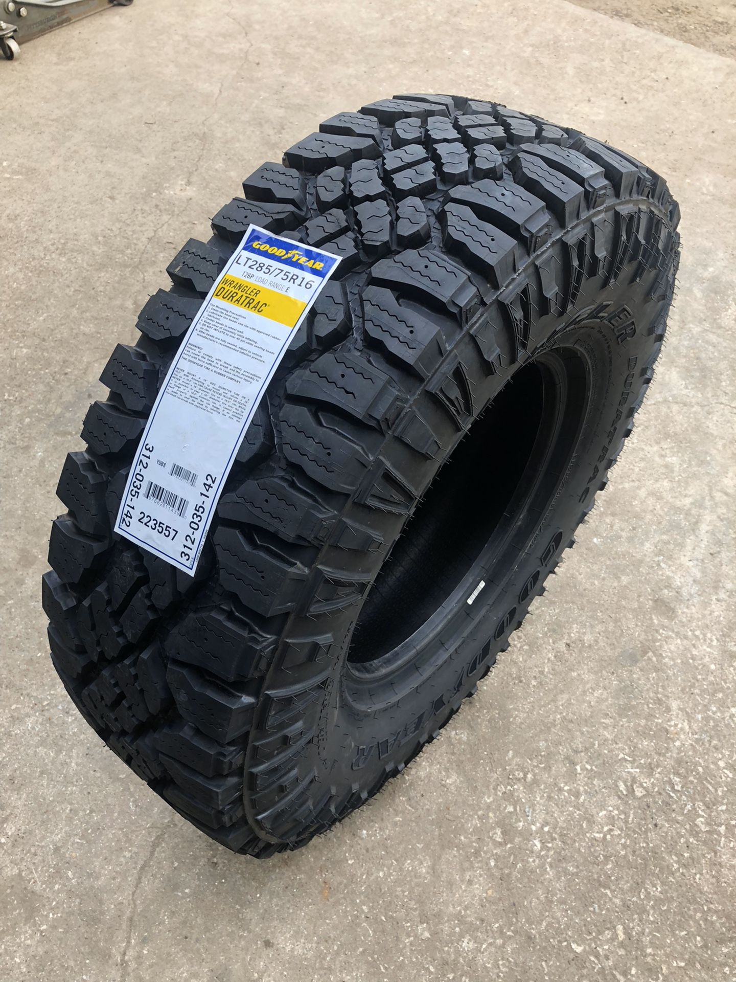 New 285 75r16 Goodyear Duratrac Tires LT285 75R16 Good Year Dura Trac new-285-75r16-goodyear-duratrac-tires-lt285-75r16-good-year-dura-trac