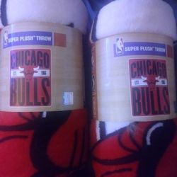 2 Brand new Chicago Bulls super plush throw. (NEED GONE) $25 EACH OBO